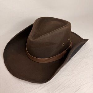 Outback Trading 1480 Kodiak Oilskin Waterproof Hat Brown Medium